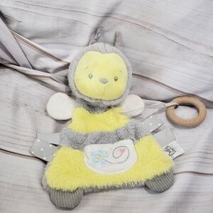 Ganz Sweet As Can Bee Sensory Toy Plush Lovey Crinkle Ribbed Embroidered 12 Inch